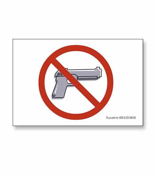 No Concealed Carry Peel and Stick