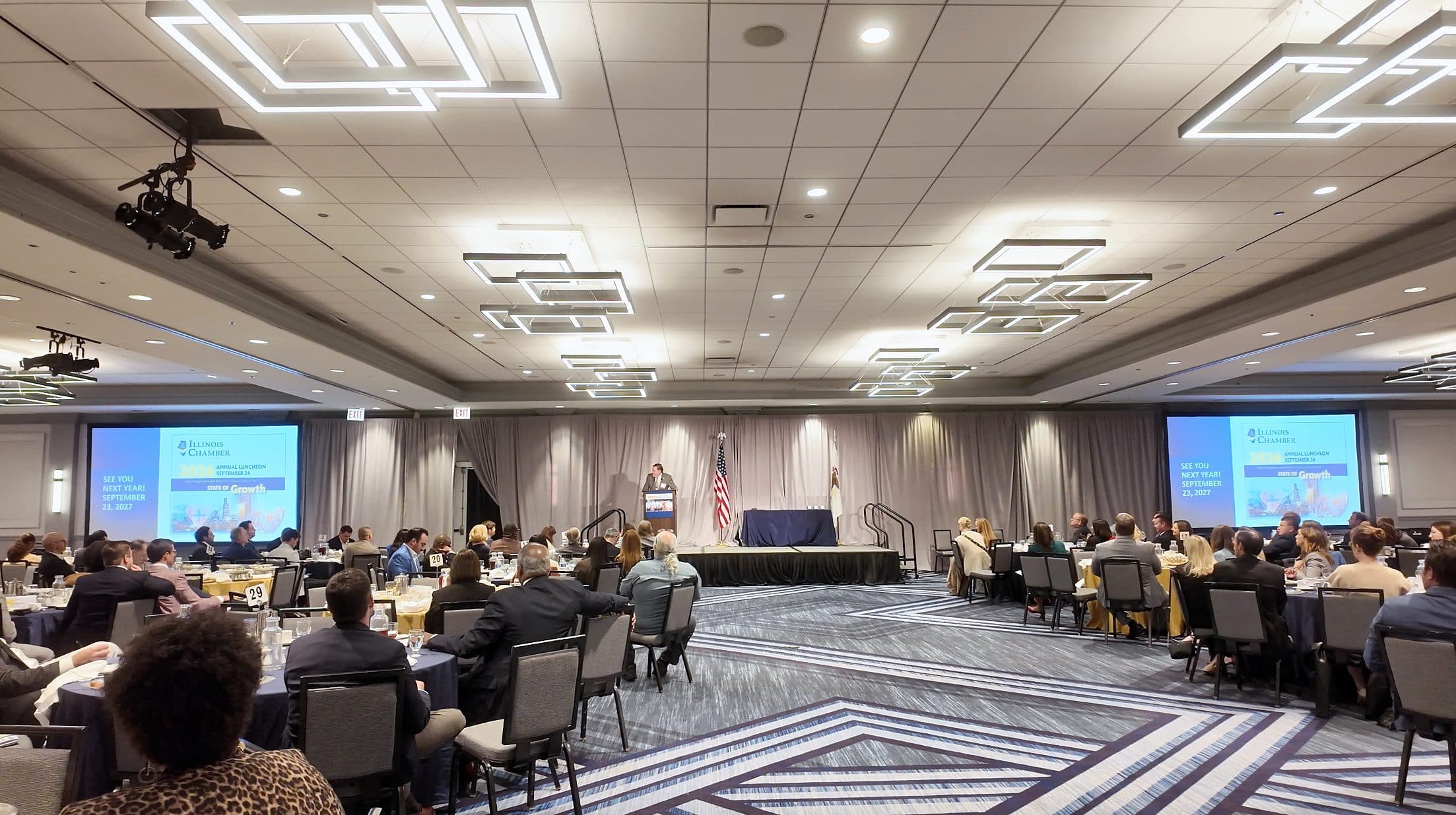 The ballroom near the close of the program.