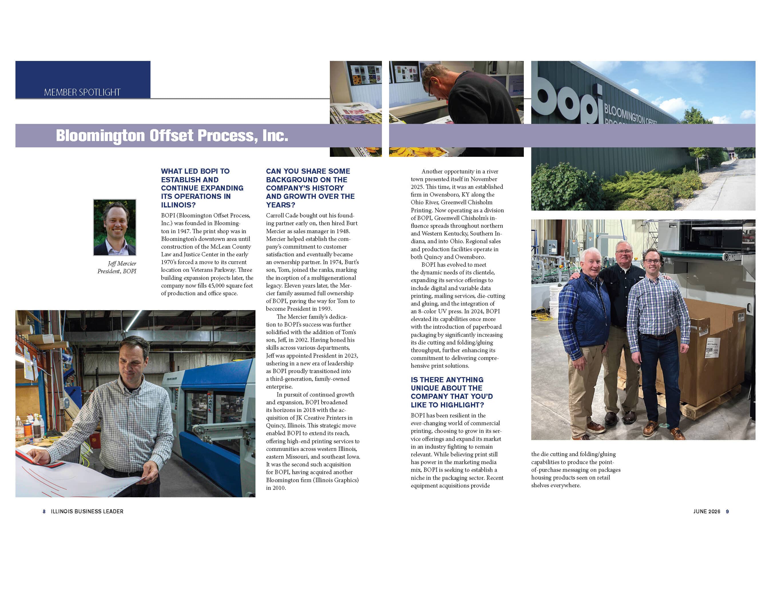 June 2026 Member Spotlight feature spread